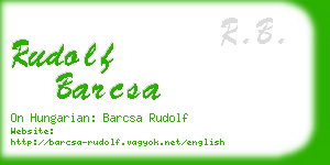 rudolf barcsa business card